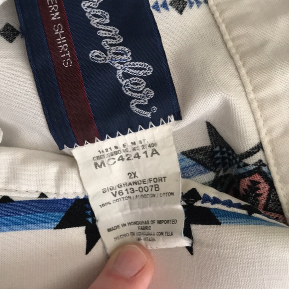 Men’s western Wranglers snap-up shirt size 2X - Picture 4 of 7